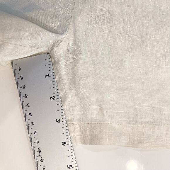 NWOT DISSH Shorts Women AUS-10 US~6~8 Waist 28”Linen Ivory Pleated Faux-Pockets - Picture 12 of 14